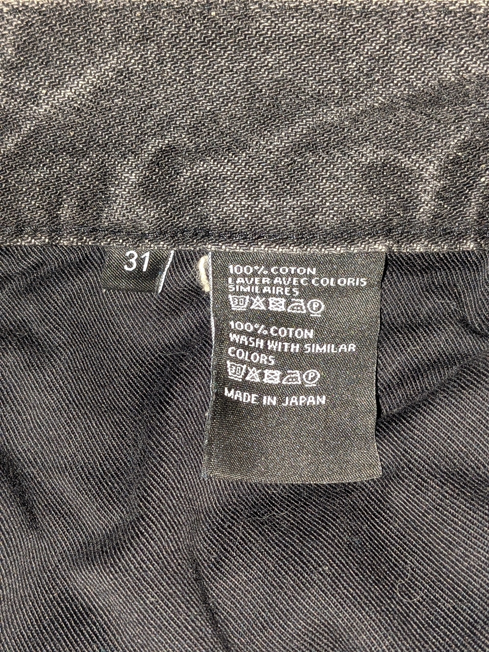 Celine "Wesley" Distressed Black Relaxed Japanese denim Jeans 32x31 - Picture 3 of 9